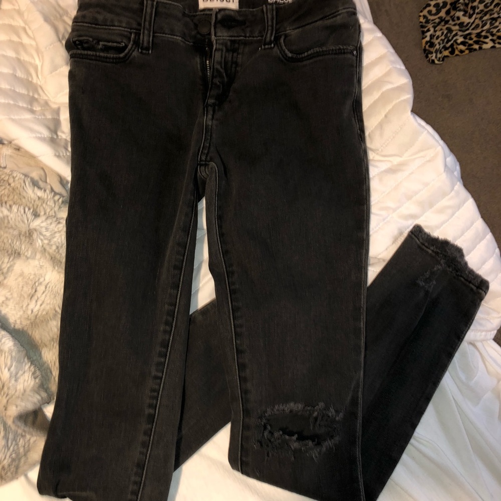 Chloe Skinny Jeans in faded black